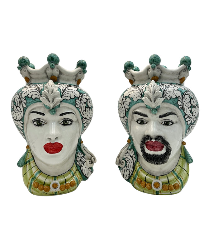 Moorish Heads Green Baroque Decoration