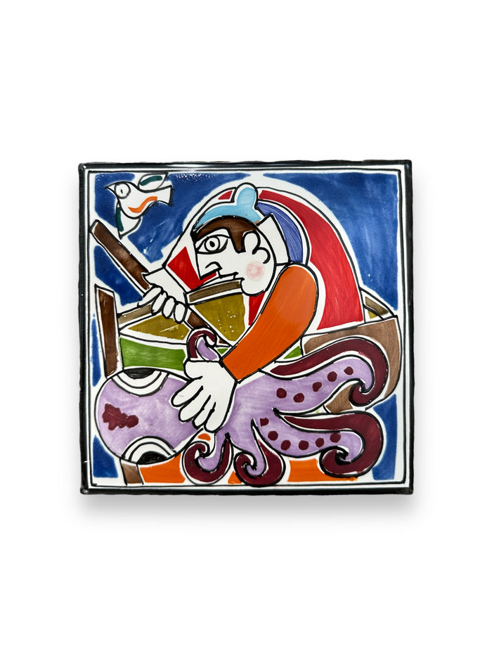 Octopus fishing tile