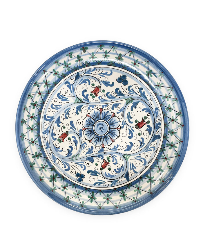 Piatto Ornamentale Barocco Blu