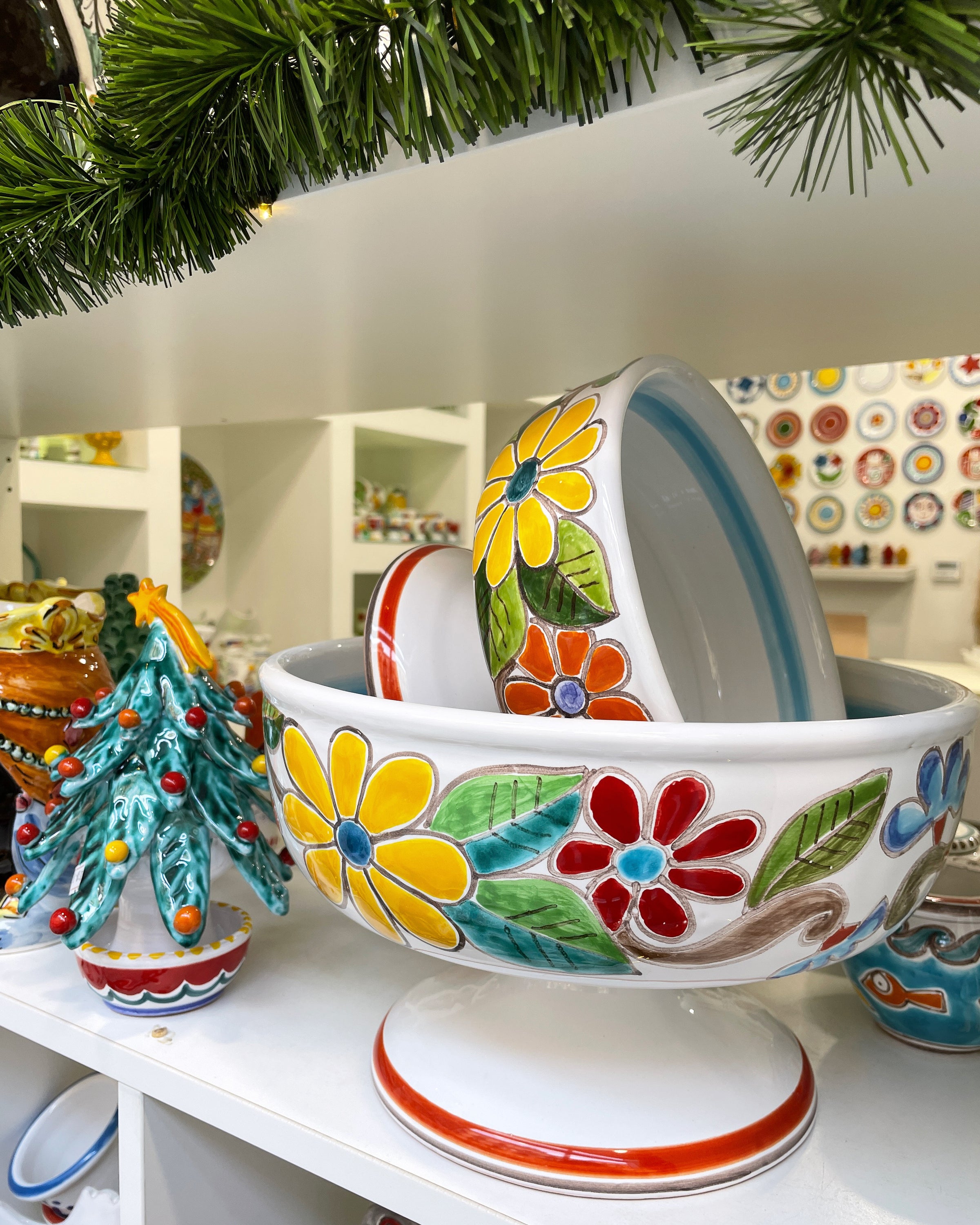 Alzata Porta Frutta in ceramica – Ceramiche Di Sicilia