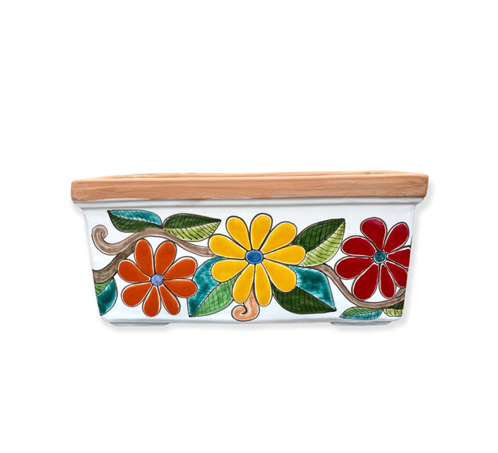 Rectangular Daisies Plant Holder