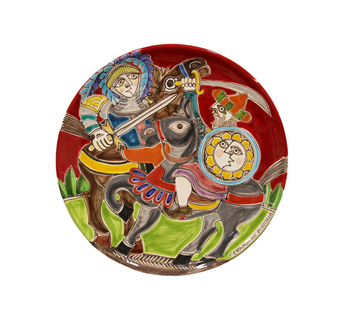 Round Plate : The Duel of Orlando and Rinaldo (2)