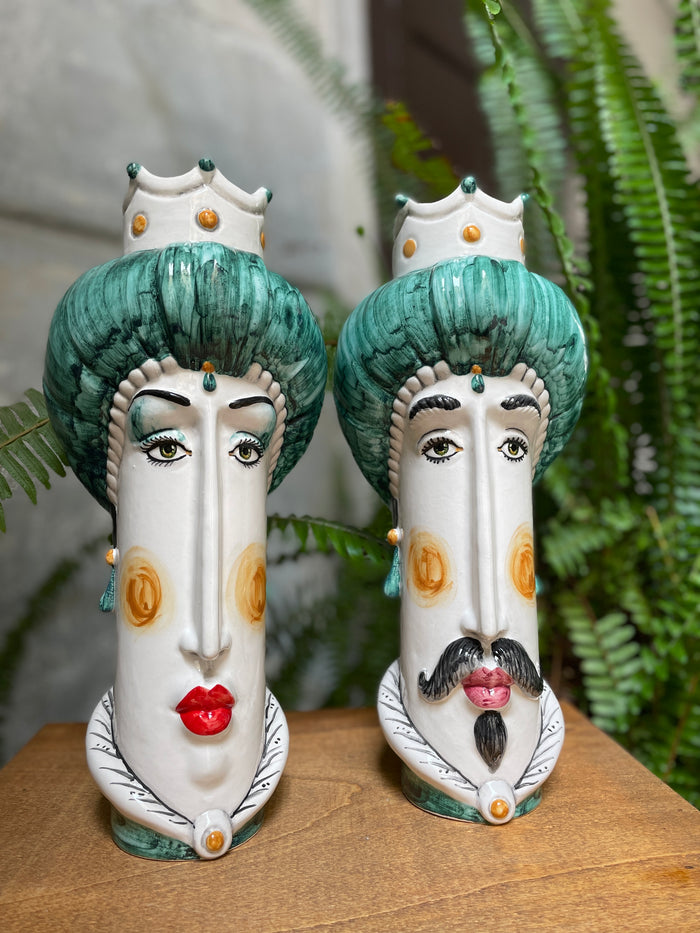 Stylized Moorish Heads Green