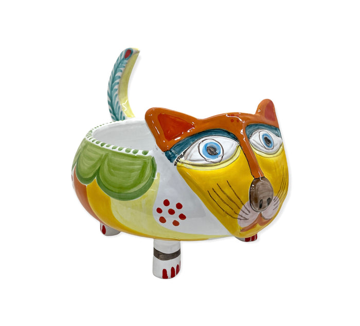 Gatto Porta Pianta - Ceramiche Di Sicilia 